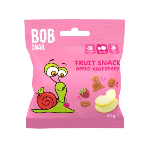 Bob Snail gyümölcs snack alma-málna 20 g