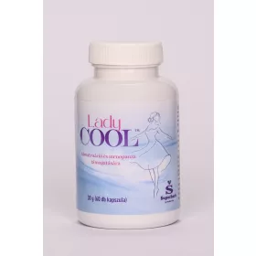   Lady Cool barátcserjét, ashwagandát és gyógynövényeket tartalmazó kapszula menstruáció és menopauza támogatására 60 db