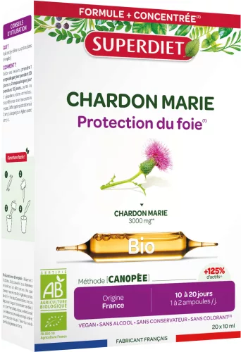 Superdiet máriatövis kivonat  - a máj védelméért ampulla 20x10ml 200 ml
