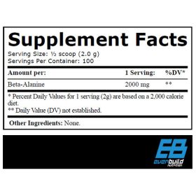   EverBuild Nutrition - BETA ALANINE 100%-os gyógyszerészeti tisztaságú