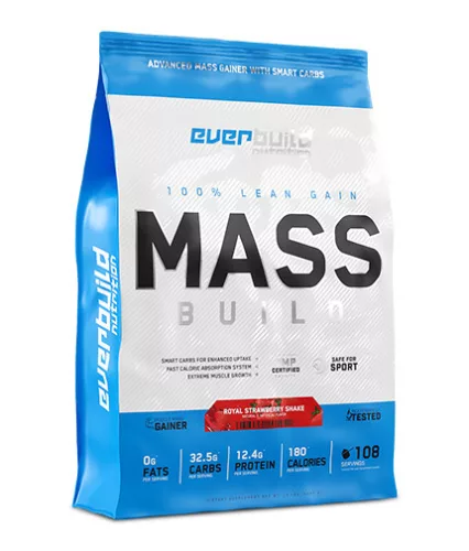 EverBuild Nutrition MASS BUILD 908 g / 2724 g / 5448 g - 5443, Vanilla - Izomtömegnövelő, vanília