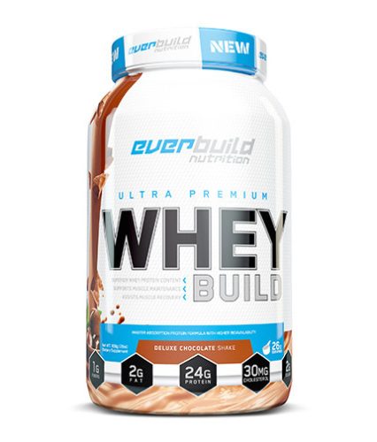 EverBuild Nutrition - Ultra Premium WHEY BUILD 454 g / 908 g / 2270 g - 908, Deluxe Chocolate Shake - Tejsavó fehérje koncentrátum