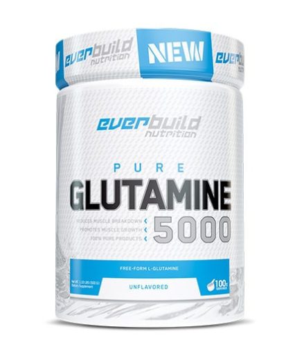 EverBuild Nutrition GLUTAMINE 5000 - 500g 100%-os gyógyszerészeti tisztaságú glutamin