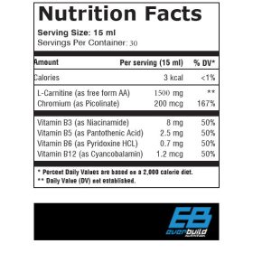   EverBuild Nutrition LIQUID L-CARNITINE + CHROMIUM / 450 ml - Orange - l-karnitin ital, narancs