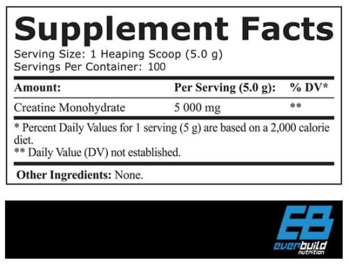 EverBuild Nutrition - Creatine Monohydrate / 500 g - Kreatin monohidrát