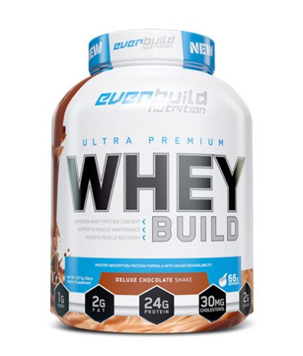 EverBuild Nutrition - Ultra Premium WHEY BUILD 454 g / 908 g / 2270 g - 2270, Strawberry Banana Smoothie - Tejsavó fehérje koncentrátum