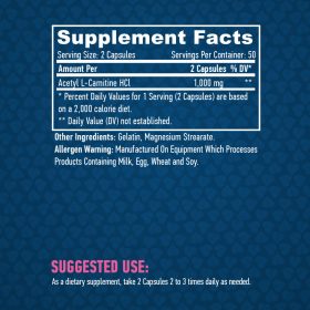 HAYA LABS - Acetyl L-Carnitine 1000mg / 100 kapszula