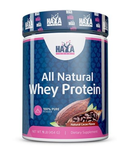 Haya Labs - 100% All Natural Whey Protein / Natural Cacao 454g - Tejsavófehérje