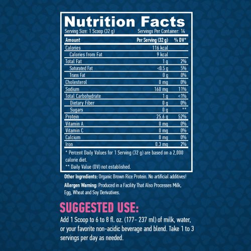 HAYA LABS - 100% All Natural Rice Protein / 454 g.