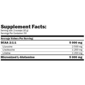 Amix Nutrition - Glutamine + BCAA italpor - narancs - 530g