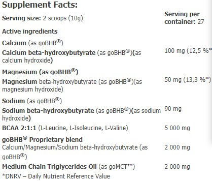 KetoLean® Keto goBHB® + BCAA 270g - fresh lemon