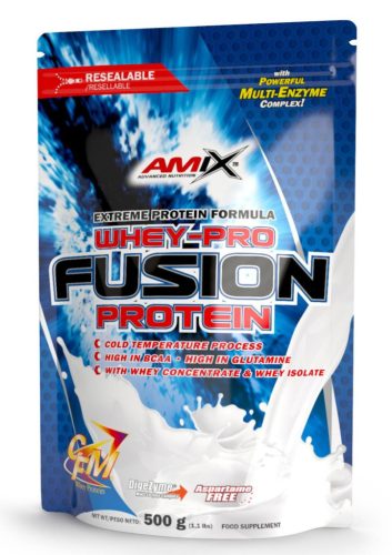 AMIX Nutrition - WheyPro FUSION protein - Tejsavófehérje - eper - 500g