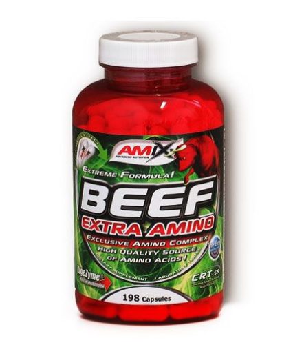 AMIX Nutrition - Beef Extra Amino 198 caps / 360 caps - 198 - Marha aminósav tabletta