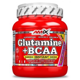   Amix Nutrition - Glutamine + BCAA italpor - erdeigyümölcs - 530g 