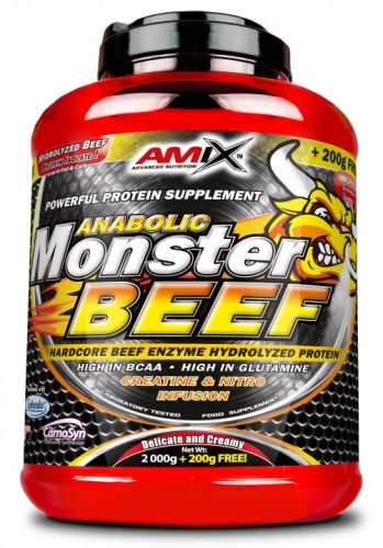 AMIX Nutrition - Anabolic Monster BEEF 90% Protein - Marhafehérje - eper-banán - 1000g
