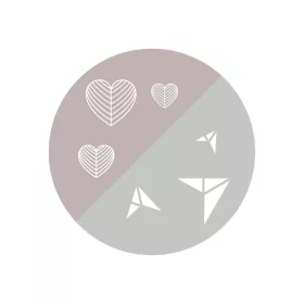   BabyOno evõeszköz-készlet rozsdamentes acél szürke szív/papírrepülõ 1065/02