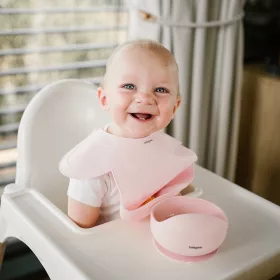 BabyOno elõke szilikon állítható rózsaszín 1639/02