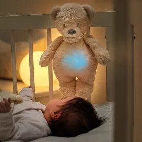 Nattou éjjeli fény zenélõ plüss Sleepy maci bézs