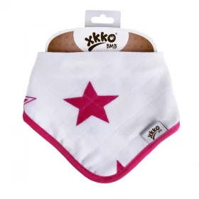   Xkko nyálkendõ patentos bambusz magenta csillagok BMBBND024