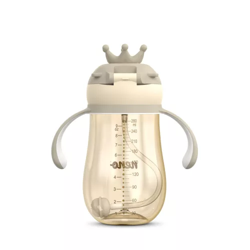 Neno szívószálas itatópohár MIO2 280ml barna