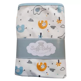 Soffi Baby takaró pamut dupla elefántok zöld 80x100cm