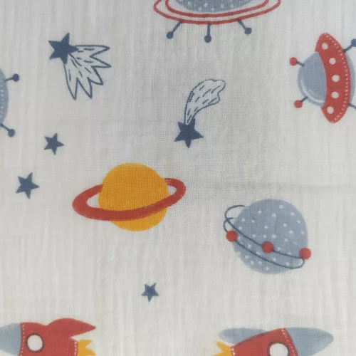 Soffi Baby takaró muszlin dupla bolygók 70x90cm
