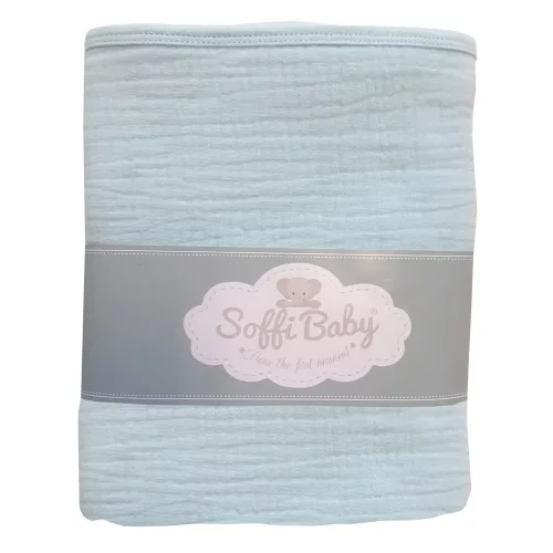Soffi Baby takaró muszlin dupla menta 70x90cm
