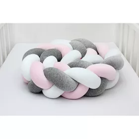   Scamp rácsvédõ fonott 180cm Fehér-Szürke-Rózsaszín RFT005 180CM