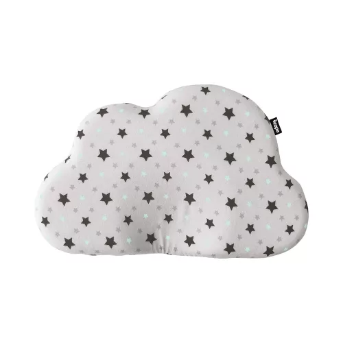 Zopa párna babáknak - laposfejûség elleni memóriahabos ergonomikus Felhõ alakú Pink stars