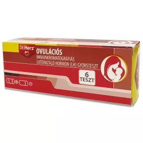   Dr. Herz Ovulációs immunkromatográfiás(LH) gyorsteszt 6 db /EP kártyára adható/