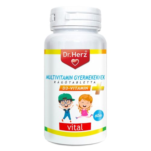 Dr. Herz Multivitamin Gyerekeknek+D3 rágótabletta 60db
