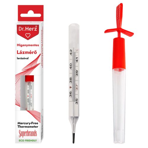 DR Herz Higanymentes lázmérő lerázóval /EP kártyára adható/