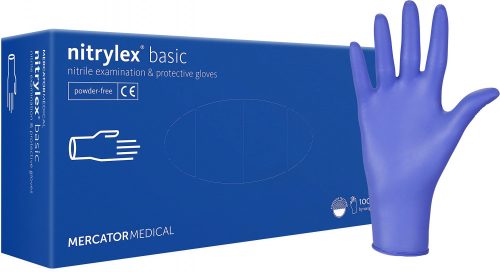 NITRYLEX BASIC A100 BLUE - nitril púdermentes kék vizsgálókesztyű XL