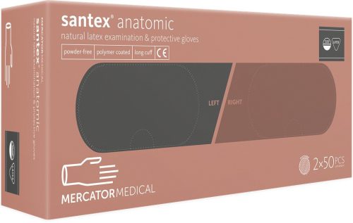 Santex® anatomic púdermentes latex vizsgáló kesztyű púderes 8.5 L-XL