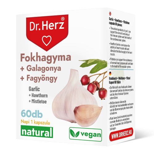 DR Herz Fokhagyma + Galagonya + Fagyöngy 60 db kapszula