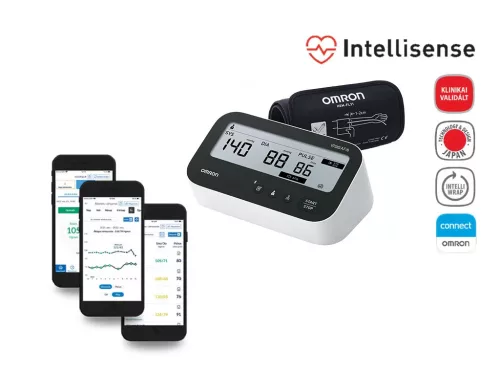 OMRON M4 Connect AFib felkaros okos-vérnyomásmérő Bluetooth adatátvitellel HEM-7196T1-FLE