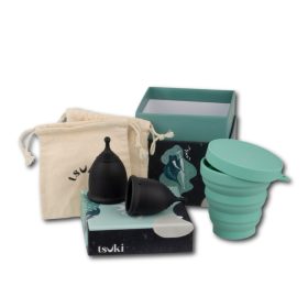   Tsuki Ariel α és β menstruációs kehely és sterilizáló pohár csomag