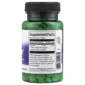 Swanson Albion Copper (Réz-biszglicinát) 2mg 300 tabletta