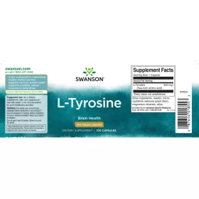 Swanson L-Tyrosyne 500mg 100 kapszula