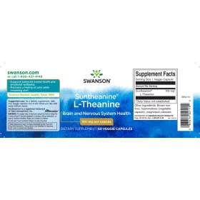 Swanson Suntheanine L-teanin 100mg 60 növényi kapszula