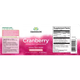   Swanson Cranberry (Tőzegáfonya/Vörös áfonya 12:1 konc) 420mg 60 kapszula
