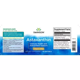 Swanson Astaxanthin 4mg 60 lágyzselatin kapszula