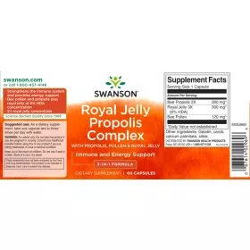 Swanson Royal Jelly Propolis Complex 60 kapszula