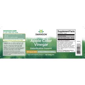 Swanson Apple Cider Vinegar (Almaecet) 200mg 120 tabletta