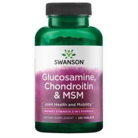   Swanson Glucosamine, Chondroitin & MSM 3-in-1formula 120 tabletta