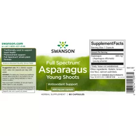   Swanson Asparagus 400mg full spectrum spárgacsíra kivonat 60 kapszula