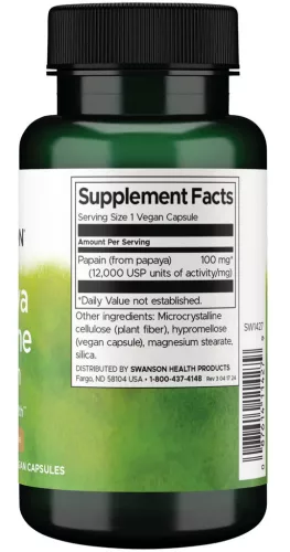 Swanson Papaya Enzim Papain 100mg 60 kapszula