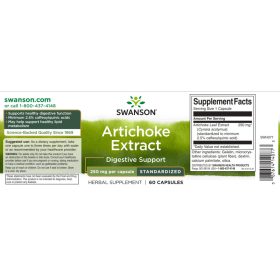  Swanson Artichoke Extract 250mg 60 kapsz (Standardizált articsóka kivonat)