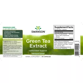   Swanson Green Tea Extract 500mg 60 kapszula (Zöld tea kivonat)