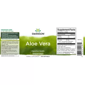 Swanson Aloe Vera 25mg 100 kapszula